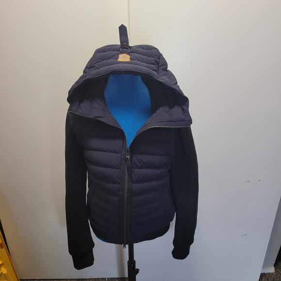 Mackage Down Puffer Jacket Mens 38 Medium Leather Trim Coat - Picture 3 of 11